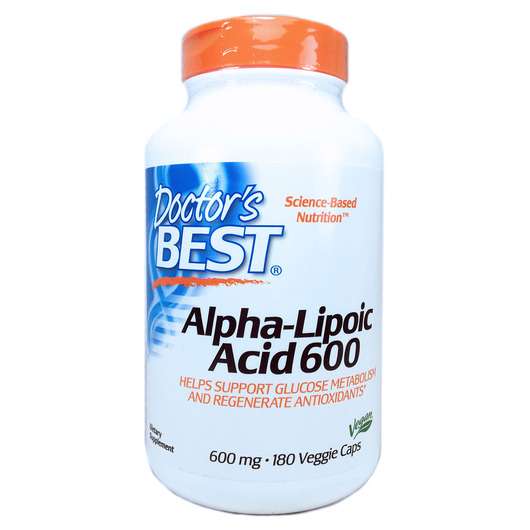 Основное фото товара Doctor's Best, Альфа-липоевая кислота 600 мг, Alpha-Lipoic Aci...