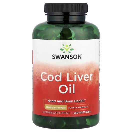 Основне фото товара Swanson, Cod Liver Oil, Олія печінки тріски, 250 капсул