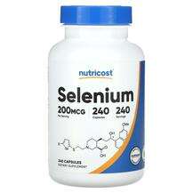 Nutricost, Selenium 200 mcg, Селен, 240 капсул