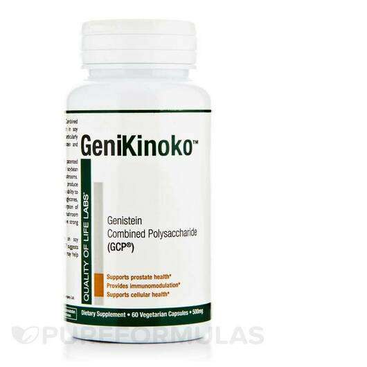 GeniKinoko GCP 500 mg, Соєві ізофлавони, 60 капсул