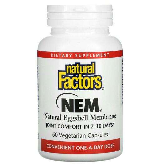 Основне фото товара Natural Factors, NEM Natural Eggshell Membrane, Мембрана яєчно...
