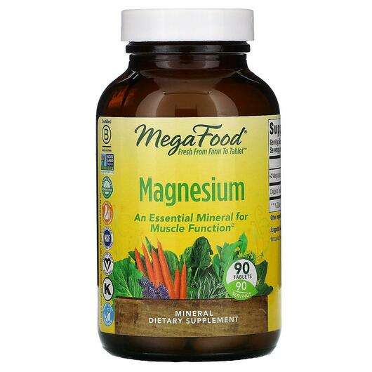 Основне фото товара Mega Food, Magnesium, Магній, 90 таблеток