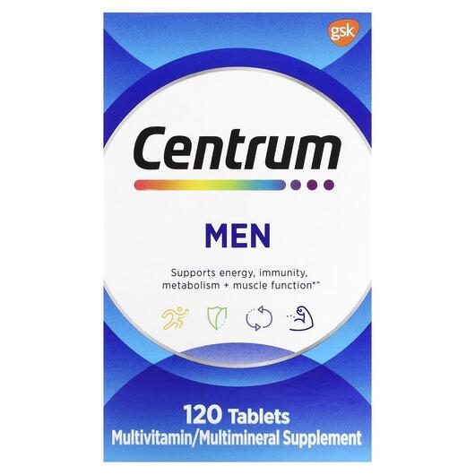 Основне фото товара Centrum, Men Multivitamins, Вітаміни, 120 таблеток
