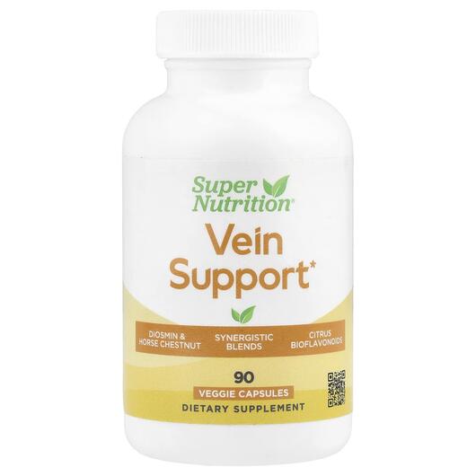 Основное фото товара Super Nutrition, Поддержка вен ног, Vein Support, 90 капсул