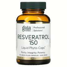 Gaia Herbs, Ресвератрол, Resveratrol 150 mg, 50 капсул