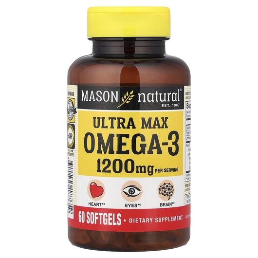 Основное фото товара Mason, Омега 3, Ultra Max Omega3, 60 капсул