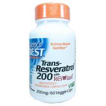 Doctor's Best, Trans-Resveratrol 200 mg, Транс-Ресвератро...