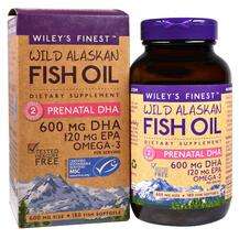 Wiley's Finest, Wild Alaskan Fish Oil Prenatal DHA 600 mg, ДГК...