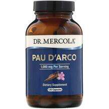 Dr. Mercola, Pau D'Arco 1000 mg, Кора мурашиного дерева 1000 м...