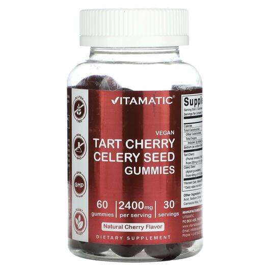 Фото товару Vegan Tart Cherry Celery Seed Natural Cherry 1200 mg