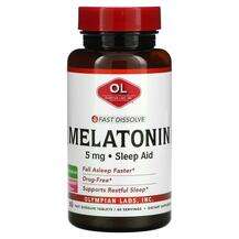 Olympian Labs, Fast Dissolve Melatonin Strawberry 5 mg, Мелато...