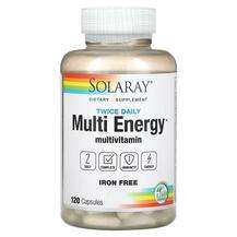 Solaray, Twice Daily Multi Energy Multivitamin Iron Free, Муль...