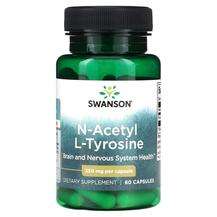 Swanson, N-Acetyl L-Tyrosine 350 mg, L-Тирозин, 60 капсул