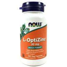 Now, Цинк 30 мг, L-OptiZinc 30 mg, 100 капсул