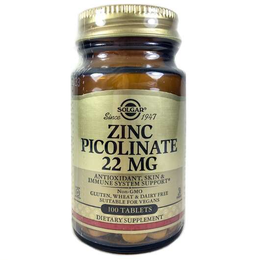 Zinc Picolinate 22 mg, 100 Tablets