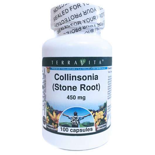 Основное фото товара TerraVita, Коллинсония, Collinsonia Stone Root 450 mg, 100 капсул