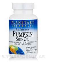 Planetary Herbals, Full Spectrum Pumpkin Seed Oil 1000 mg, 45 ...