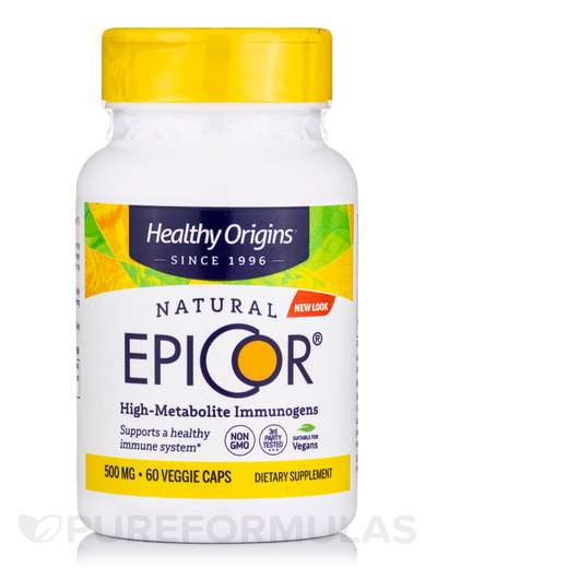EpiCor Immune Protection 500 mg, Ферментовані пекарські дріжджі, 60 капсул