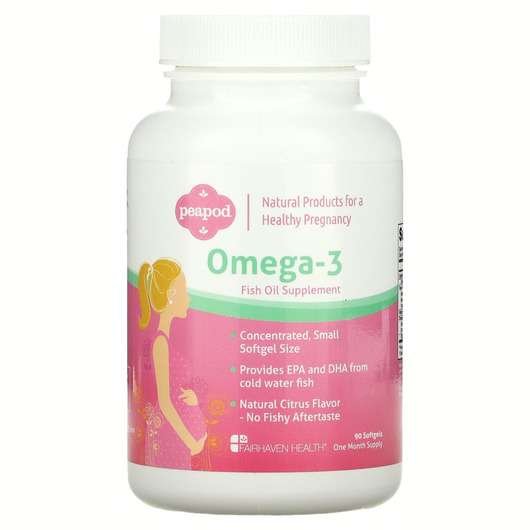 Основное фото товара Fairhaven Health, Омега-3 для беременных, Pregnancy Plus Omega...
