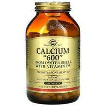 Solgar, Calcium 600, Кальцій та вітамін D3, 240 таблеток
