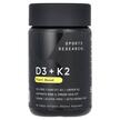 Фото товару D3 + K2 Plant-Based 62.5 mcg/100 mcg, Вітаміни D3 K2, 60 капсул