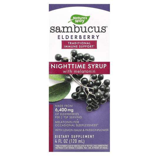 Основне фото товара Nature's Way, Sambucus NightTime Standardized Elderberry, S-Ад...