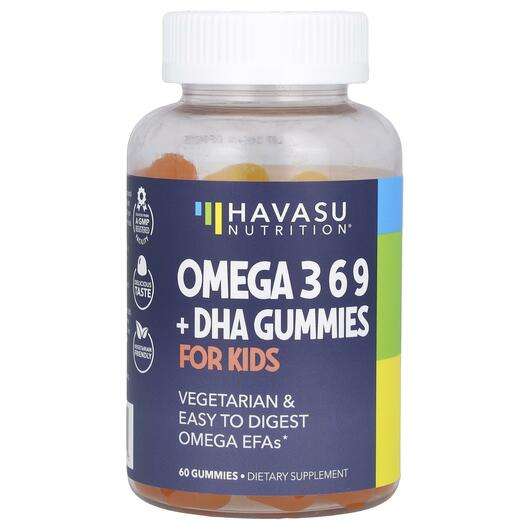 Основное фото товара Havasu Nutrition, ДГК, Omega 3 6 9 + DHA Gummies for Kids, 60 ...