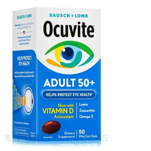 Основне фото товара Ocuvite, Adult 50+ Eye Vitamin, Підтримка здоров'я зору, 50 ка...