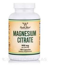 Double Wood, Magnesium Citrate 800 mg, Цитрат Магнію, 180 капсул