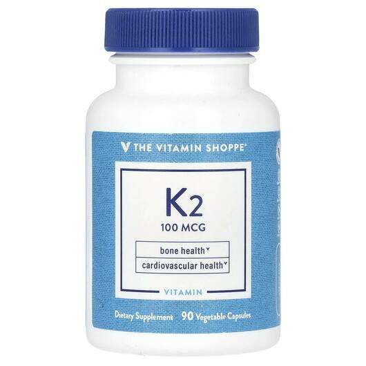 Основное фото товара The Vitamin Shoppe, Витамин K2, Vitamin K2 100 mcg, 90 капсул