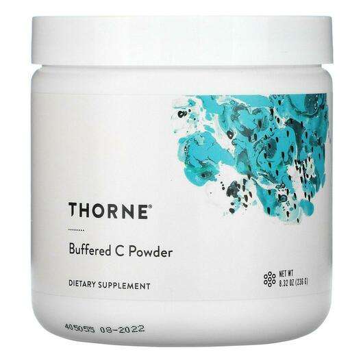 Основне фото товара Thorne, Buffered C Powder, Вітамін C, 231 г