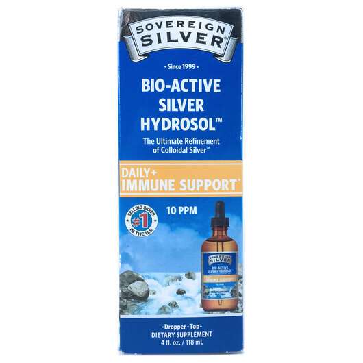 Bio-Active Silver Hydrosol 10 ppm, Колоїдне срібло, 118 мл