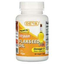 Deva, Веганское Льняное Масло, Flaxseed Oil Vegan, 90 капсул