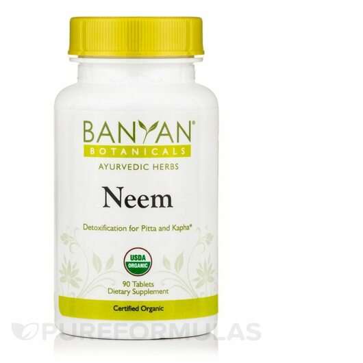 Основне фото товара Banyan Botanicals, Neem Organic, Ніім, 90 таблеток