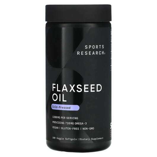 Основное фото товара Sports Research, Льняное Масло, Flaxseed Oil with Plant Based ...