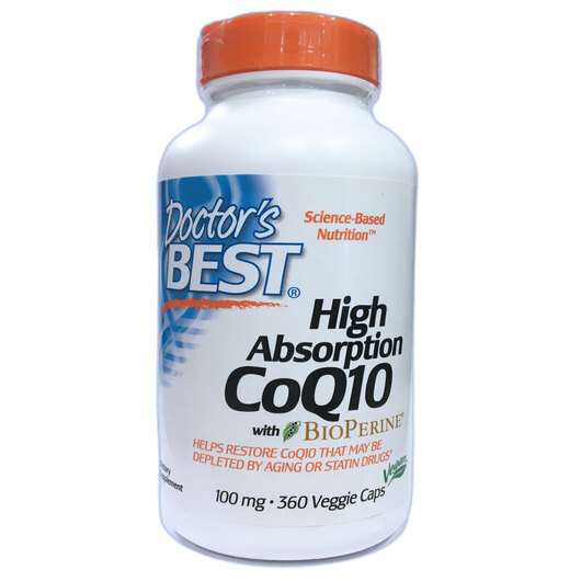Основне фото товара Doctor's Best, CoQ10 with BioPerine 100 mg, Коензим CoQ10 100 ...