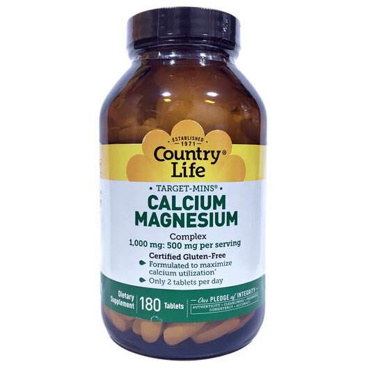 Основное фото товара Country Life, Кальций Магний, Target-Mins Calcium-Magnesium Co...