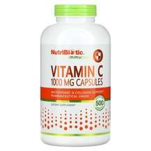 NutriBiotic, Immunity Vitamin C 1000 mg, Вітамін C, 500 капсул