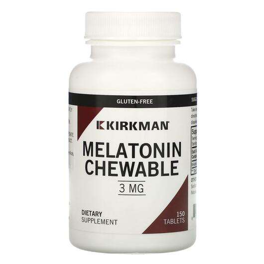 Основне фото товара Kirkman, Melatonin Chewable 3 mg, Мелатонін 3 мг, 150 таблеток