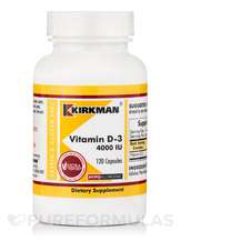 Kirkman, Vitamin D-3 4000 IU Hypoallergenic, Вітамін D3, 120 к...