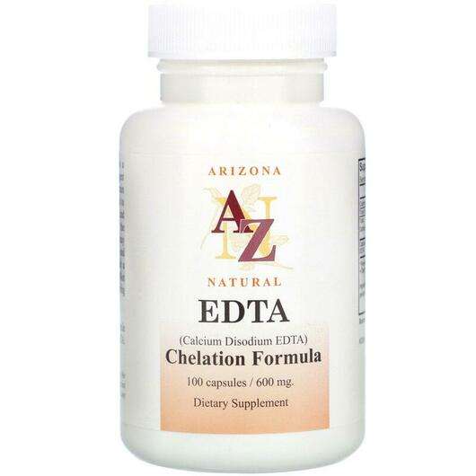 Основне фото товара Arizona Natural, Calcium Disodium EDTA 600 mg, ЕДТА 600 мг, 10...