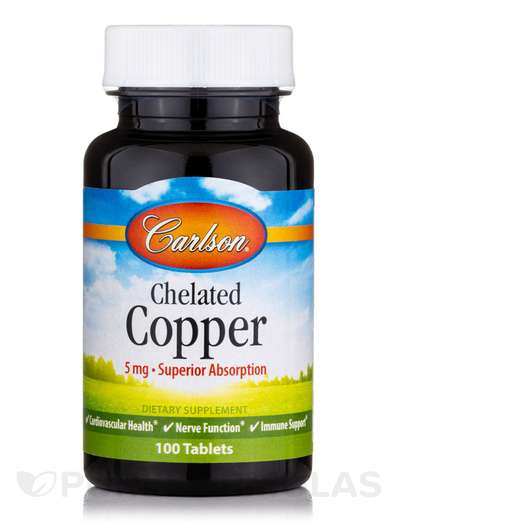 Chelated Copper, хелатний Мідь, 100 таблеток