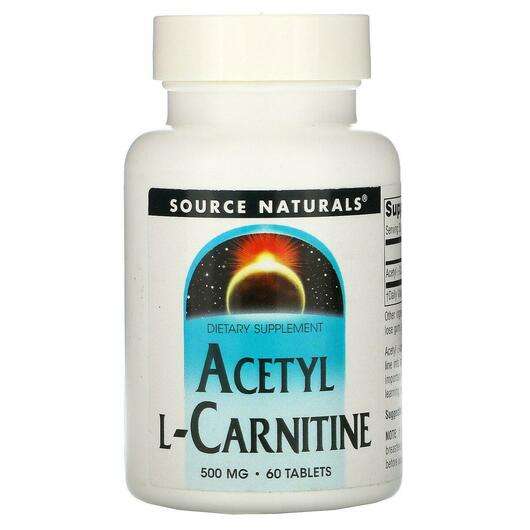 Acetyl L-Carnitine 500 mg 60, Ацетил L-карнітин 500 мг, 60 таблеток