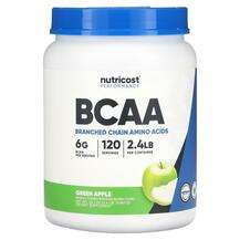 Nutricost, Аминокислоты БЦАА, Performance BCAA Green Apple, 10...