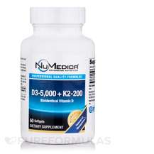 D3-5000 + K2-200 Витамины D3 + K2 NuMedica 60 капсул