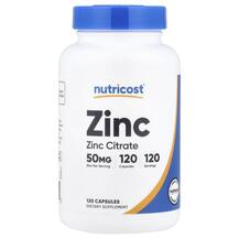 Zinc 50 mg Цинк Nutricost 120 капсул