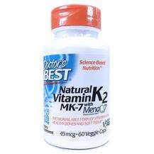 Doctor's Best, Natural Vitamin K2 MK-7 with MenaQ7 100 mcg, 60...