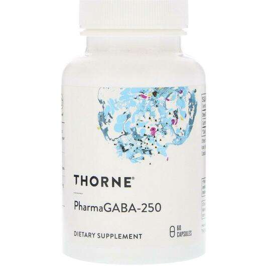 Основне фото товара Thorne, PharmaGABA-250, ГАМК, 60 капсул