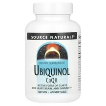Ubiquinol CoQH 100 mg Убихинол Source Naturals
