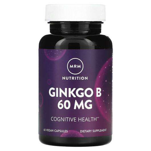 Основне фото товара MRM Nutrition, Ginkgo B 60 mg, Гінкго Білоба, 60 капсул